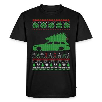 Christmas Ugly Sweater - Männer Premium Bio T-Shirt - Schwarz - Vorne - Nico (187cm)