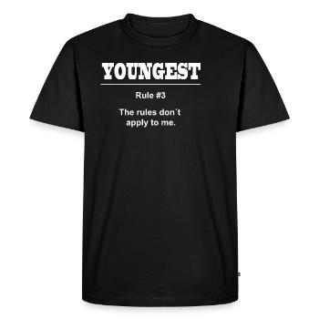 Frères petit frère petite soeur - T-shirt Premium bio Homme - noir - Devant - Nico (187cm)