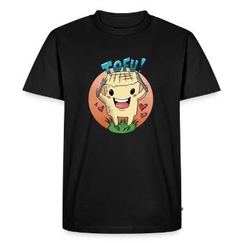 Vegan Tofu Gift for the Vegan Lifestyle - Men's Premium Organic T-Shirt - black - Front - Nico (187cm)