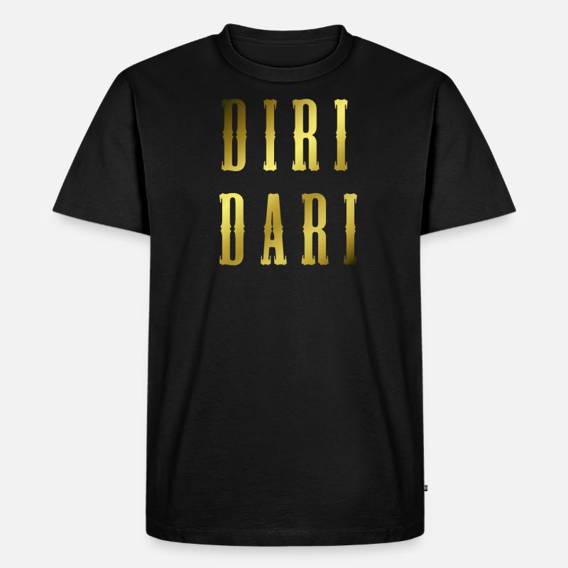 Diridari Gold Geschenk - Männer Premium Bio T-Shirt - Schwarz