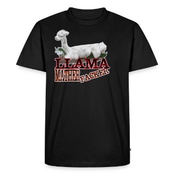 lama - T-shirt Premium bio Homme - noir - Devant - Nico (187cm)