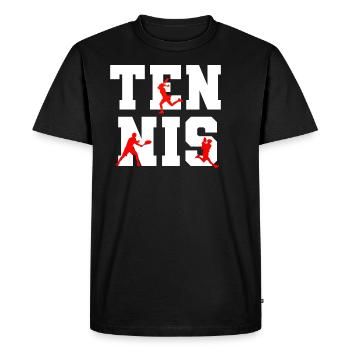 tennis - T-shirt Premium bio Homme - noir - Devant - Nico (187cm)