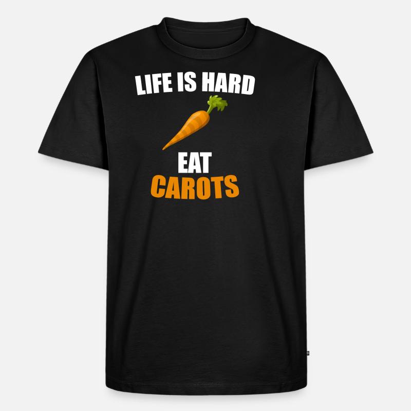 Karotte - Männer Premium Bio T-Shirt - Schwarz
