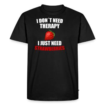 fraise - T-shirt Premium bio Homme - noir - Devant - Nico (187cm)