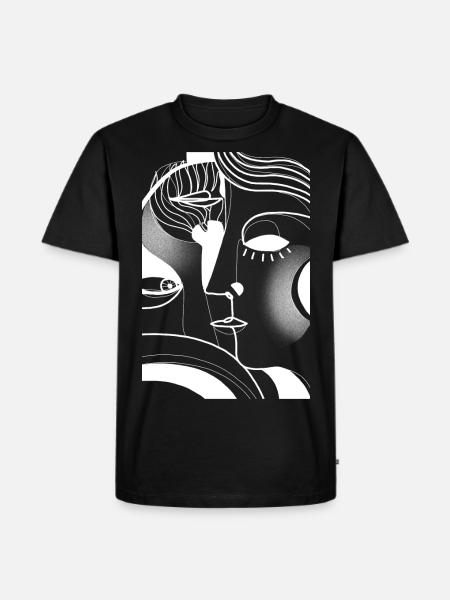 Er & Sie - Männer Premium Bio T-Shirt - Schwarz