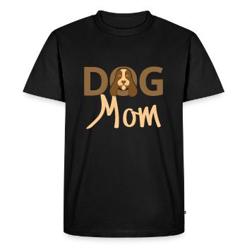 Dog mom. Dog mom dog love - Men's Premium Organic T-Shirt - black - Front - Nico (187cm)