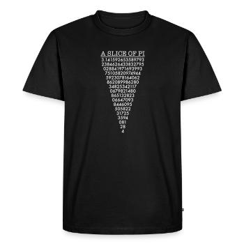 A piece of pie, cake, pi - Men's Premium Organic T-Shirt - black - Front - Nico (187cm)