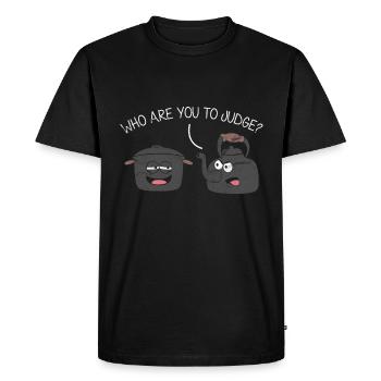 Chaudière exaspérée par l’idée de cadeau de pot - T-shirt Premium bio Homme - noir - Devant - Nico (187cm)