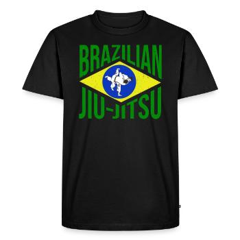 Brazilian Jiu-Jitsu BJJ - Men's Premium Organic T-Shirt - black - Front - Nico (187cm)