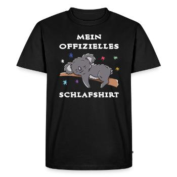 Ma chemise de nuit officielle mignonne chemise Koala - T-shirt Premium bio Homme - noir - Devant - Nico (187cm)