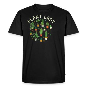Dame des plantes - T-shirt Premium bio Homme - noir - Devant - Nico (187cm)