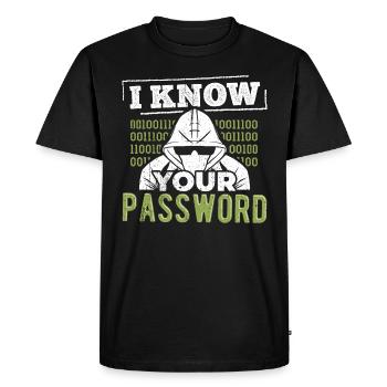 Cyber hacker drudge botnet wardrivers spammers - T-shirt Premium bio Homme - noir - Devant - Nico (187cm)
