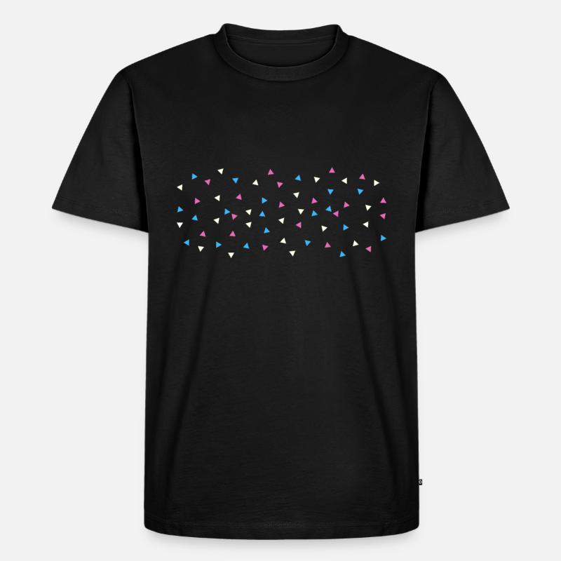 Trans Dreiecke - Männer Premium Bio T-Shirt - Schwarz