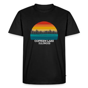 Coffeen Lake Illinois - T-shirt Premium bio Homme - noir - Devant - Nico (187cm)