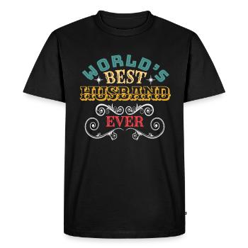 Meilleur mari du monde - T-shirt Premium bio Homme - noir - Devant - Nico (187cm)