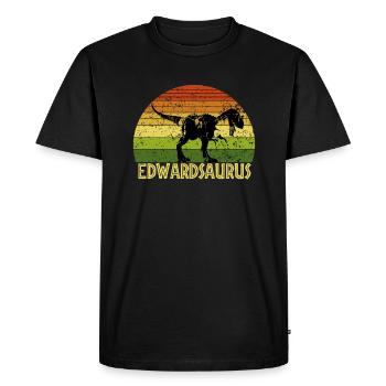 Edwardsaurus Edward saurus dinosaure - T-shirt Premium bio Homme - noir - Devant - Nico (187cm)
