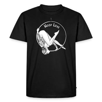Hoop Love Aerial Hoop pour artistes et acrobates - T-shirt Premium bio Homme - noir - Devant - Nico (187cm)