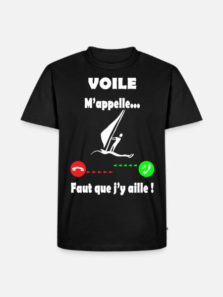 Voile - voile m'appelle - T-shirt Premium bio Homme - noir