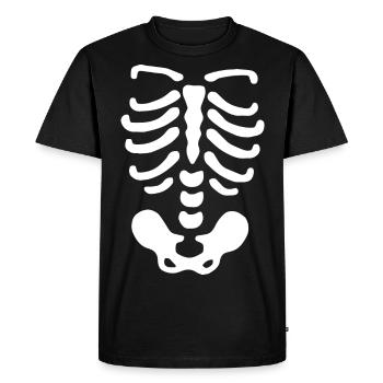 Squelette - T-shirt Premium bio Homme - noir - Devant - Nico (187cm)