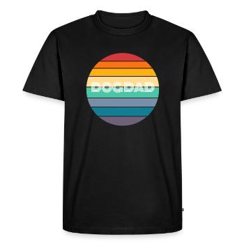 Rainbow Dog Papa Rétro Vintage - T-shirt Premium bio Homme - noir - Devant - Nico (187cm)