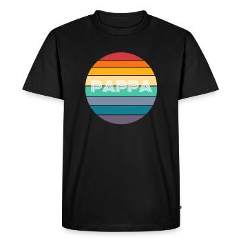 Rainbow Pappa Retro Vintage - T-shirt Premium bio Homme - noir - Devant - Nico (187cm)