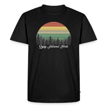 Forêt nationale de Sierra - T-shirt Premium bio Homme - noir - Devant - Nico (187cm)