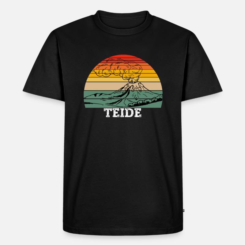 Teide - Männer Premium Bio T-Shirt - Schwarz
