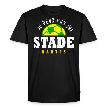 Je peux pas j ai Stade Nantes football - T-shirt Premium bio Homme - noir - Devant - Nico (187cm)