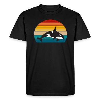 Orca Whale Gifts - Men's Premium Organic T-Shirt - black - Front - Nico (187cm)