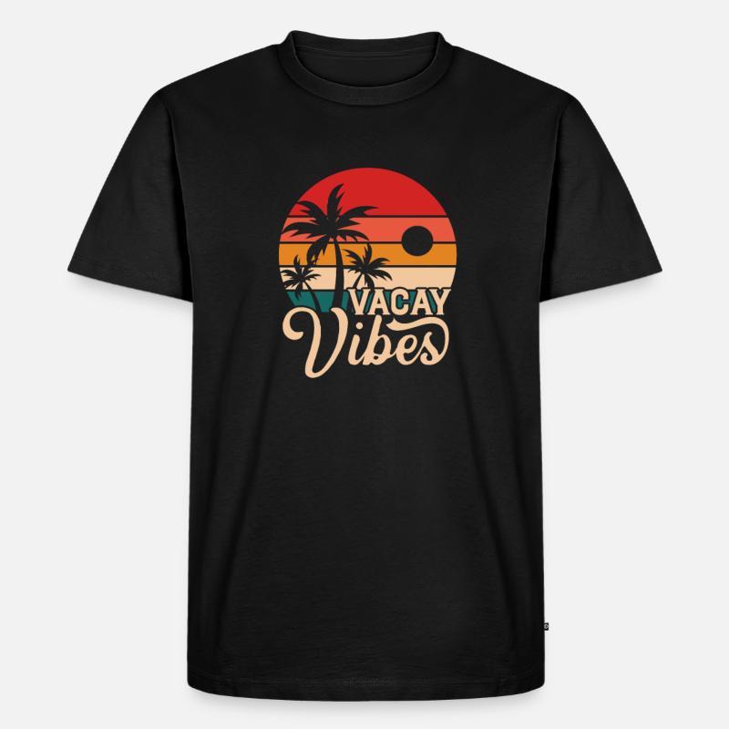 Strand - Männer Premium Bio T-Shirt - Schwarz