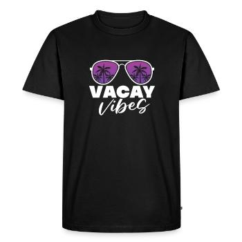 Plage - T-shirt Premium bio Homme - noir - Devant - Nico (187cm)