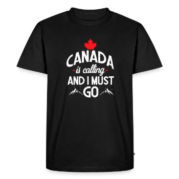 Canada - T-shirt Premium bio Homme - noir - Devant - Nico (187cm)