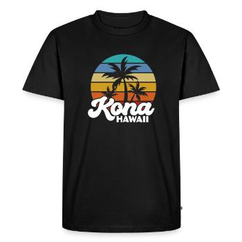 Hawaï - T-shirt Premium bio Homme - noir - Devant - Nico (187cm)