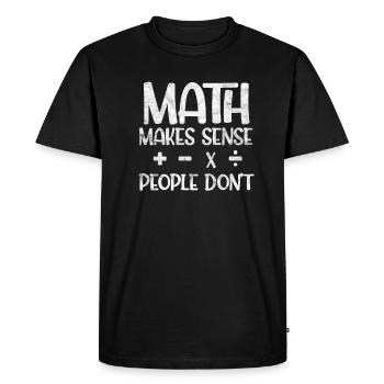 Mathematics - Men's Premium Organic T-Shirt - black - Front - Nico (187cm)