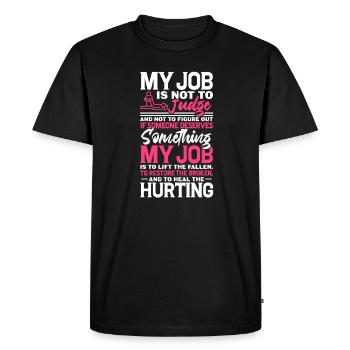 Physiotherapist - Men's Premium Organic T-Shirt - black - Front - Nico (187cm)