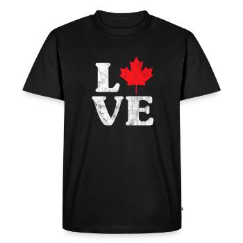 Canada Maple Leaf Flag Canada Vancouver Cadeau - T-shirt Premium bio Homme - noir - Devant - Nico (187cm)