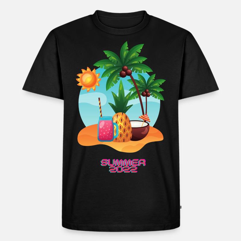 SUMMER 2022 - Männer Premium Bio T-Shirt - Schwarz