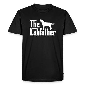 Labrador Father Lab Dad Dog Father's Day Gift - Men's Premium Organic T-Shirt - black - Front - Nico (187cm)
