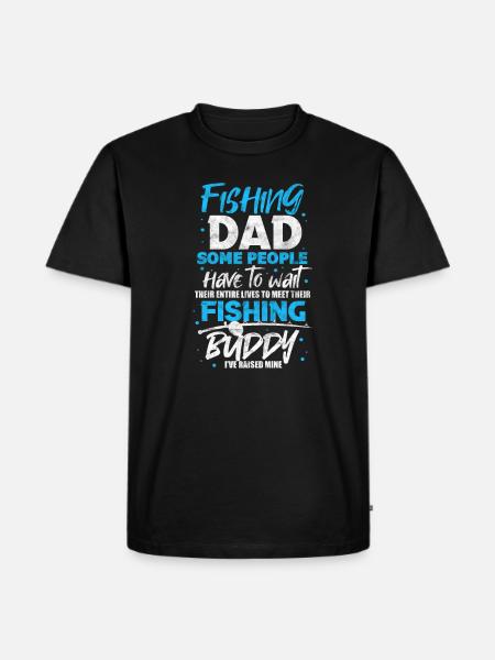Père pêcheur - T-shirt Premium bio Homme - noir