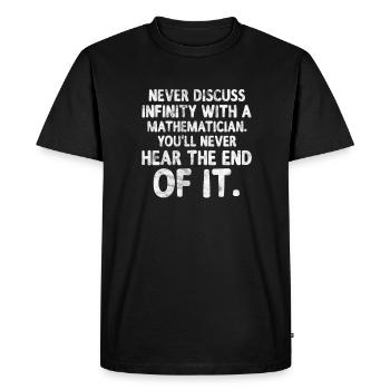 Mathematics - Men's Premium Organic T-Shirt - black - Front - Nico (187cm)