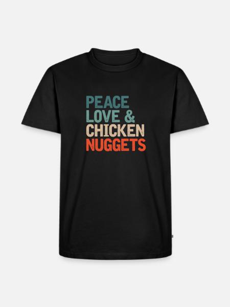 Chicken Poultry Chicken Nuggets Gift - Men's Premium Organic T-Shirt - black