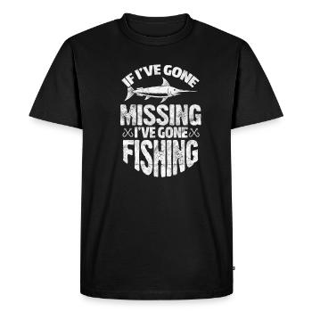 Angler - Men's Premium Organic T-Shirt - black - Front - Nico (187cm)