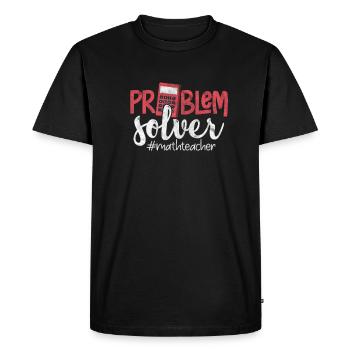 Mathematics - Men's Premium Organic T-Shirt - black - Front - Nico (187cm)