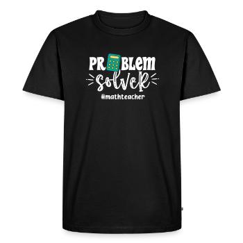 Mathematics - Men's Premium Organic T-Shirt - black - Front - Nico (187cm)