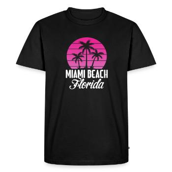 Miami - T-shirt Premium bio Homme - noir - Devant - Nico (187cm)