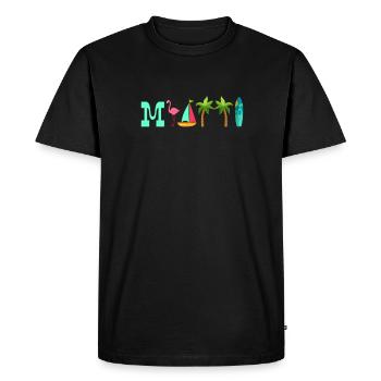 Miami - T-shirt Premium bio Homme - noir - Devant - Nico (187cm)
