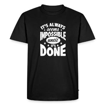 Motivation - T-shirt Premium bio Homme - noir - Devant - Nico (187cm)