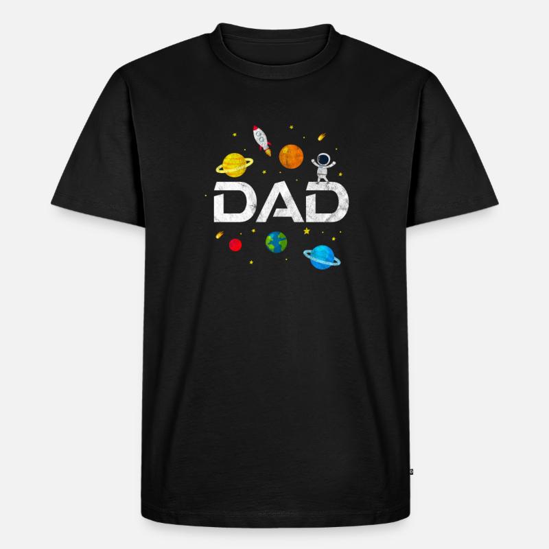 Vater - Männer Premium Bio T-Shirt - Schwarz