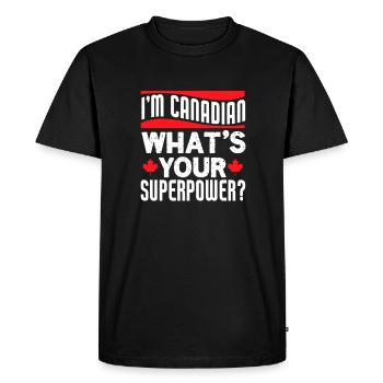 Canada - T-shirt Premium bio Homme - noir - Devant - Nico (187cm)