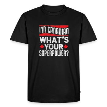 Canada Maple Leaf Flag Canada Vancouver Cadeau - T-shirt Premium bio Homme - noir - Devant - Nico (187cm)
